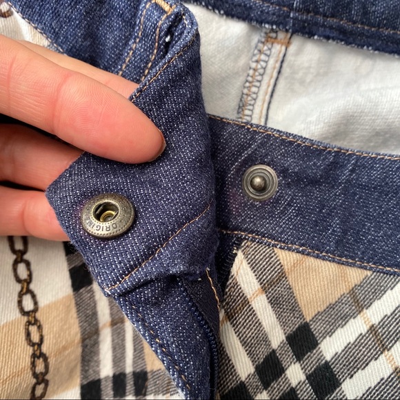 π ICC JEANSWEAR BY CLAIRE PLAID DENIM TWO TONED JEANS! - Picture 6 of 8